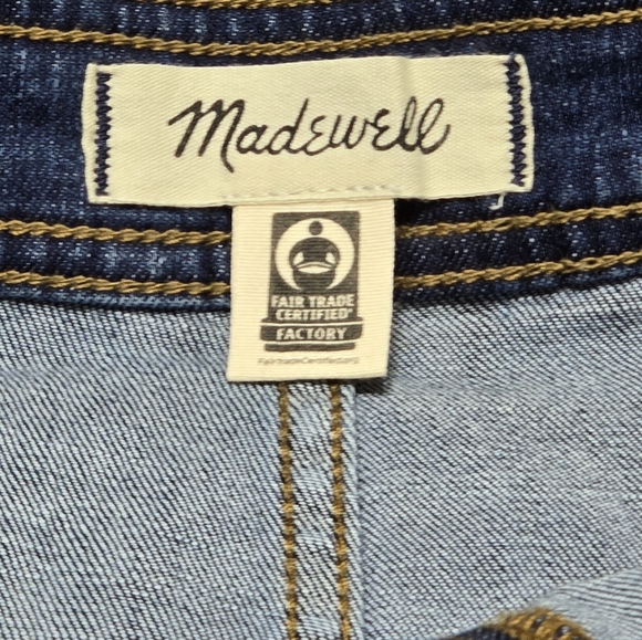 Madewell Stretch A-Line Mini Skirt In Salisbury Wash: Patch Pocket Women's Sz 0 - Picture 5 of 13